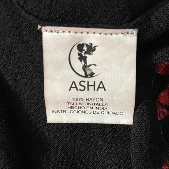 Black and red floral print - Picture 5 of 5